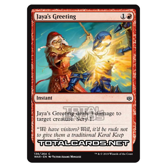 Magic The Gathering - War of The Spark - Jaya's Greeting - 136/264