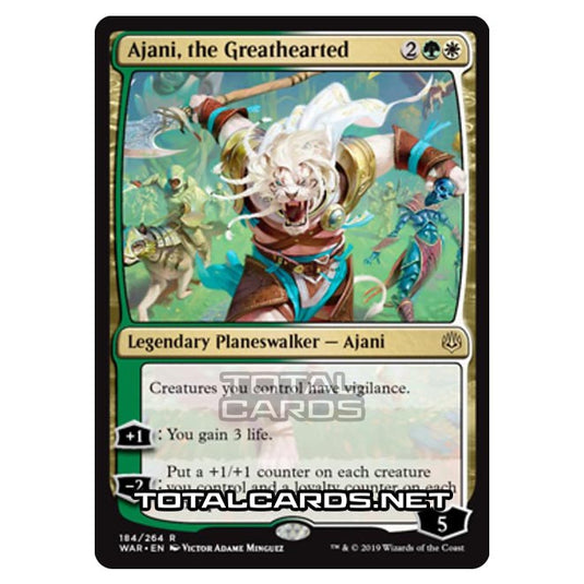 Magic The Gathering - War of The Spark - Ajani, the Greathearted - 184/264