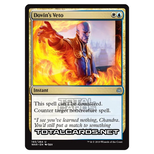 Magic The Gathering - War of The Spark - Dovin's Veto - 193/264