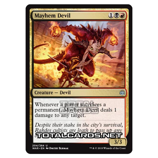 Magic The Gathering - War of The Spark - Mayhem Devil - 204/264