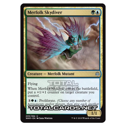 Magic The Gathering - War of The Spark - Merfolk Skydiver - 205/264