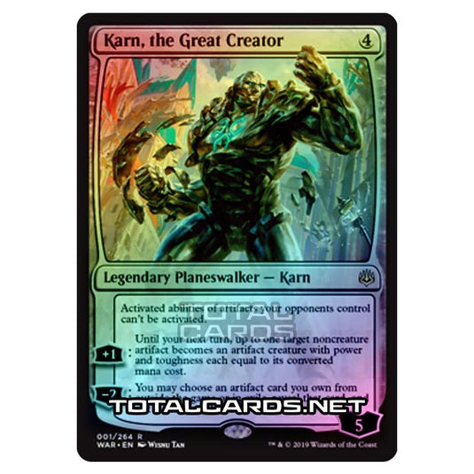 Magic The Gathering - War of The Spark - Karn, the Great Creator - 1/264 (Foil)