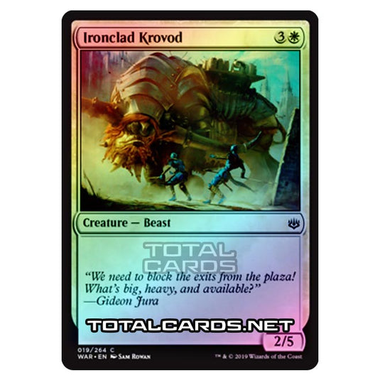 Magic The Gathering - War of The Spark - Ironclad Krovod - 19/264 (Foil)