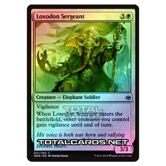 Magic The Gathering - War of The Spark - Loxodon Sergeant - 21/264 (Foil)