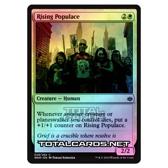 Magic The Gathering - War of The Spark - Rising Populace - 29/264 (Foil)