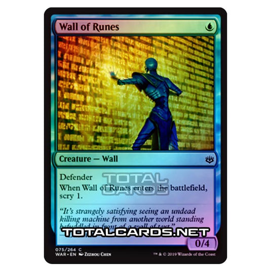 Magic The Gathering - War of The Spark - Wall of Runes - 75/264 (Foil)