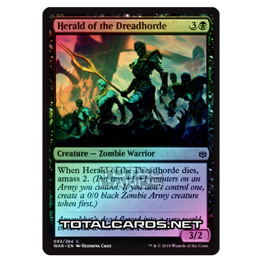 Magic The Gathering - War of The Spark - Herald of the Dreadhorde - 93/264 (Foil)