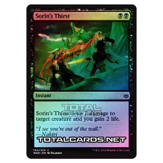 Magic The Gathering - War of The Spark - Sorin's Thirst - 104/264 (Foil)