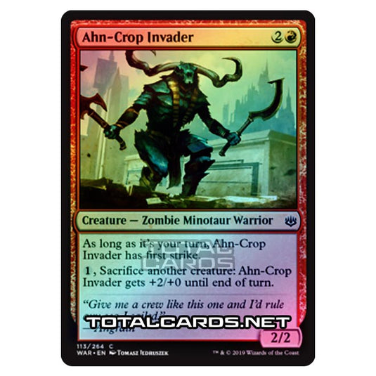 Magic The Gathering - War of The Spark - Ahn-Crop Invader - 113/264 (Foil)