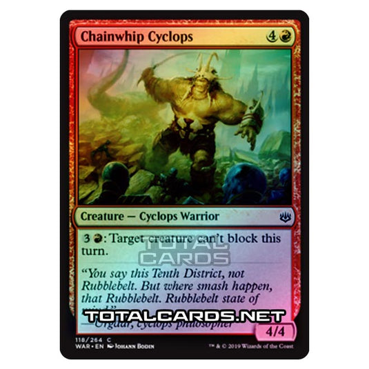 Magic The Gathering - War of The Spark - Chainwhip Cyclops - 118/264 (Foil)