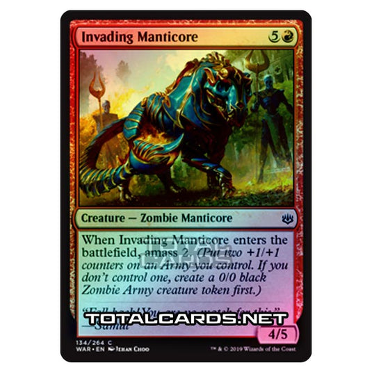 Magic The Gathering - War of The Spark - Invading Manticore - 134/264 (Foil)