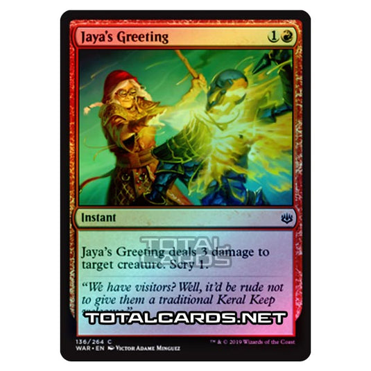 Magic The Gathering - War of The Spark - Jaya's Greeting - 136/264 (Foil)