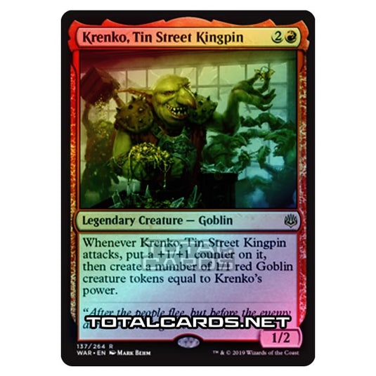 Magic The Gathering - War of The Spark - Krenko, Tin Street Kingpin - 137/264 (Foil)