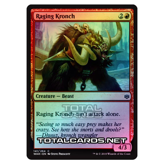 Magic The Gathering - War of The Spark - Raging Kronch - 141/264 (Foil)