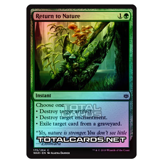 Magic The Gathering - War of The Spark - Return to Nature - 175/264 (Foil)