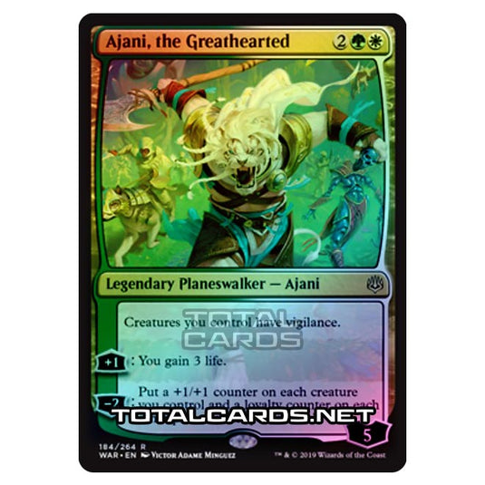 Magic The Gathering - War of The Spark - Ajani, the Greathearted - 184/264 (Foil)