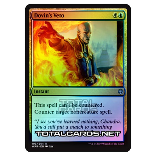 Magic The Gathering - War of The Spark - Dovin's Veto - 193/264 (Foil)