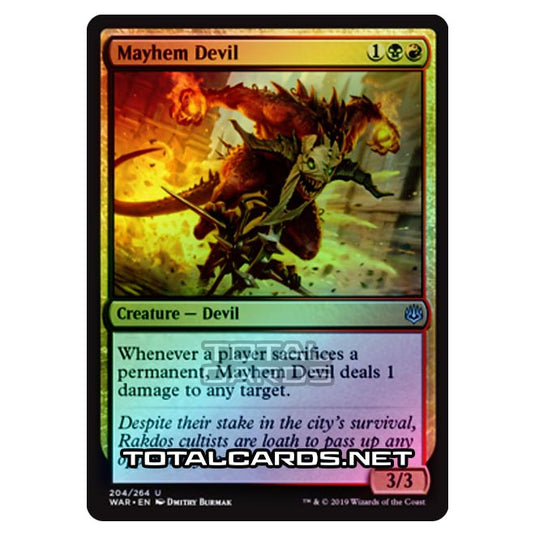 Magic The Gathering - War of The Spark - Mayhem Devil - 204/264 (Foil)