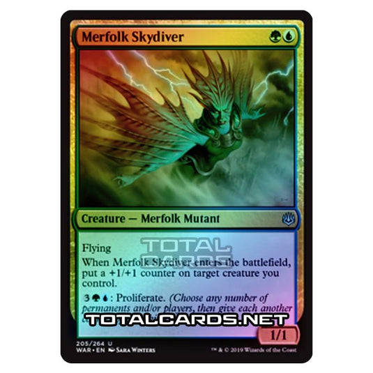 Magic The Gathering - War of The Spark - Merfolk Skydiver - 205/264 (Foil)