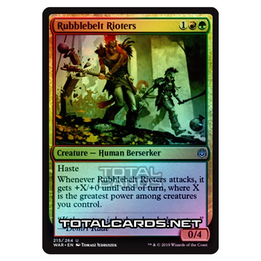 Magic The Gathering - War of The Spark - Rubblebelt Rioters - 215/264 (Foil)