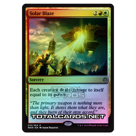 Magic The Gathering - War of The Spark - Solar Blaze - 216/264 (Foil)