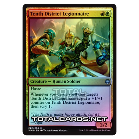 Magic The Gathering - War of The Spark - Tenth District Legionnaire - 222/264 (Foil)