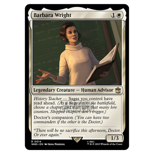 Magic The Gathering - Universes Beyond - Doctor Who - Barbara Wright - 0014