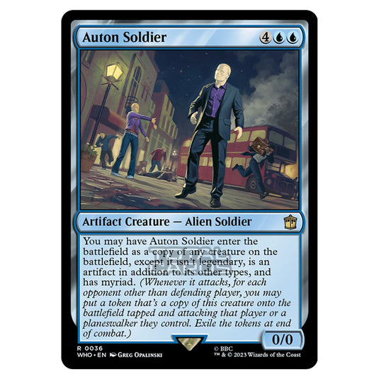 Magic The Gathering - Universes Beyond - Doctor Who - Auton Soldier - 0036