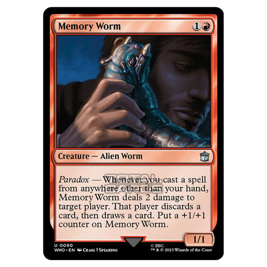 Magic The Gathering - Universes Beyond - Doctor Who - Memory Worm - 0090