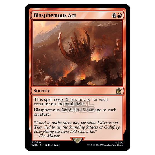 Magic The Gathering - Universes Beyond - Doctor Who - Blasphemous Act - 0224