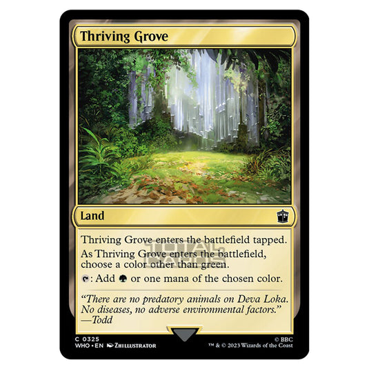 Magic The Gathering - Universes Beyond - Doctor Who - Thriving Grove - 0325