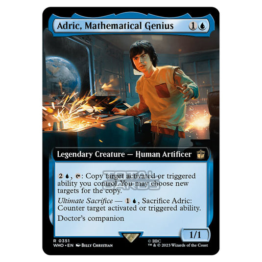 Magic The Gathering - Universes Beyond - Doctor Who - Adric, Mathematical Genius (Extended Art) - 0351