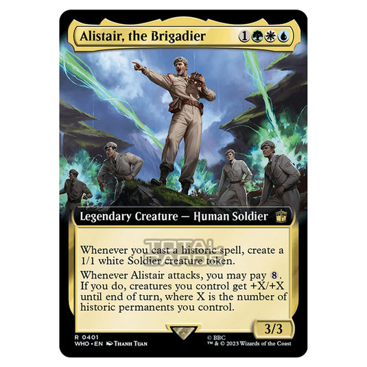 Magic The Gathering - Universes Beyond - Doctor Who - Alistair, the Brigadier (Extended Art) - 0401