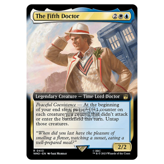 Magic The Gathering - Universes Beyond - Doctor Who - The Fifth Doctor (Extended Art) - 0413