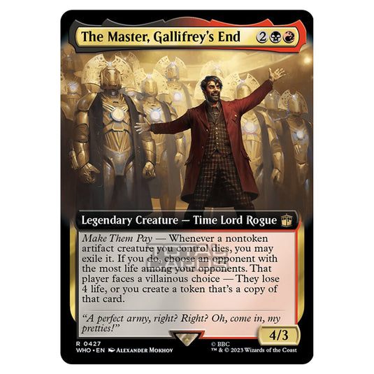 Magic The Gathering - Universes Beyond - Doctor Who - The Master, Gallifrey's End (Extended Art) - 0427