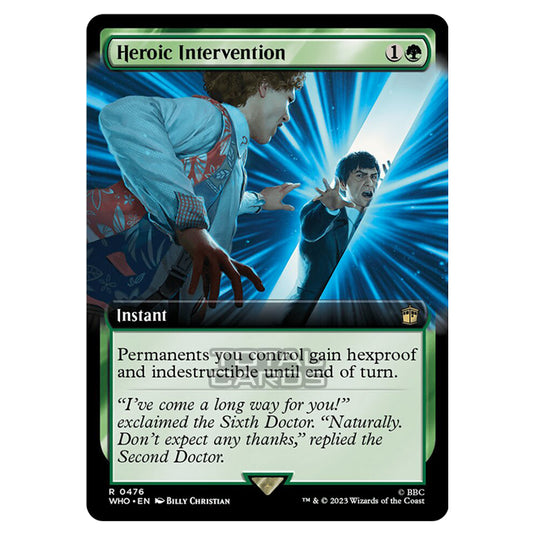 Magic The Gathering - Universes Beyond - Doctor Who - Heroic Intervention (Extended Art) - 0476