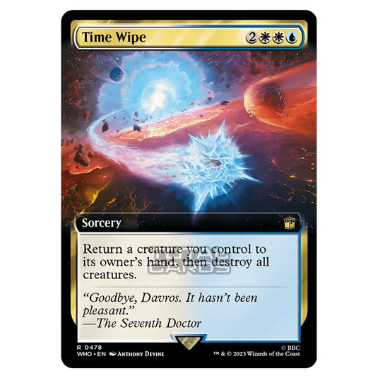 Magic The Gathering - Universes Beyond - Doctor Who - Time Wipe (Extended Art) - 0478