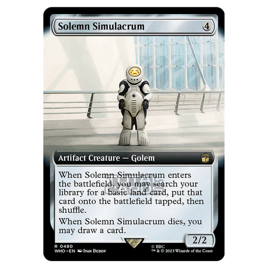 Magic The Gathering - Universes Beyond - Doctor Who - Solemn Simulacrum (Extended Art) - 0480