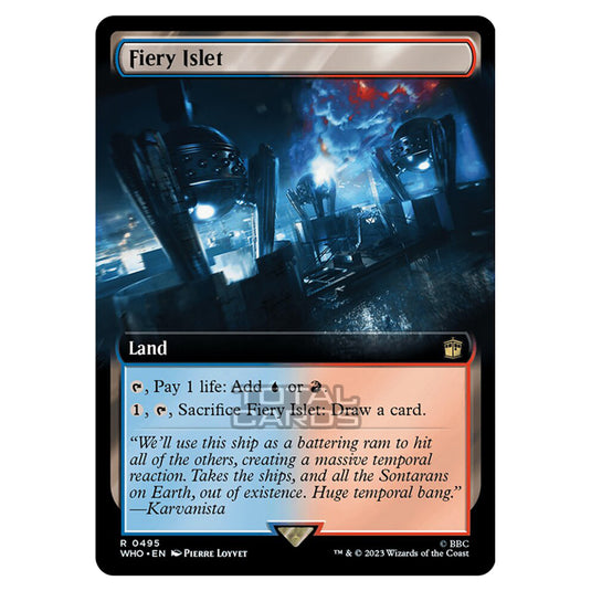 Magic The Gathering - Universes Beyond - Doctor Who - Fiery Islet (Extended Art) - 0495