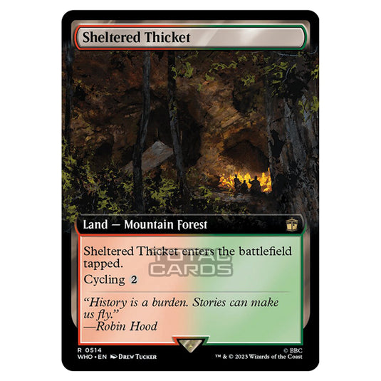 Magic The Gathering - Universes Beyond - Doctor Who - Sheltered Thicket (Extended Art) - 0514