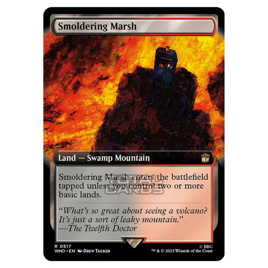 Magic The Gathering - Universes Beyond - Doctor Who - Smoldering Marsh (Extended Art) - 0517