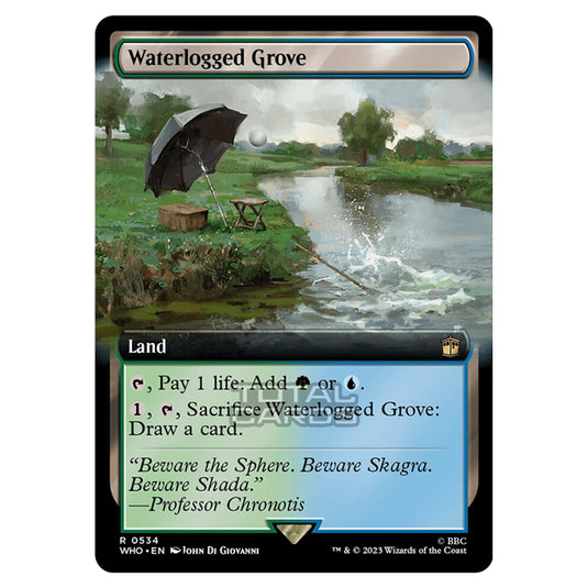 Magic The Gathering - Universes Beyond - Doctor Who - Waterlogged Grove (Extended Art) - 0534