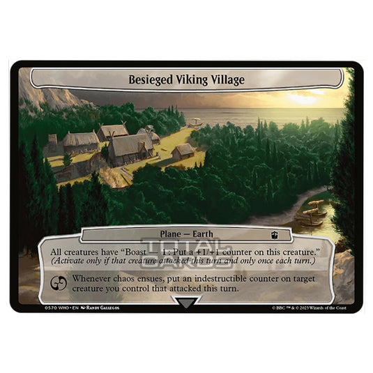 Magic The Gathering - Universes Beyond - Doctor Who - Besieged Viking Village (Planar Card) - 0570