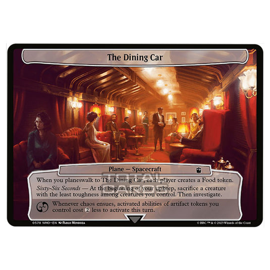 Magic The Gathering - Universes Beyond - Doctor Who - The Dining Car (Planar Card) - 0578