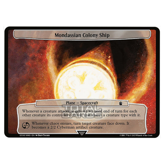 Magic The Gathering - Universes Beyond - Doctor Who - Mondassian Colony Ship (Planar Card) - 0590