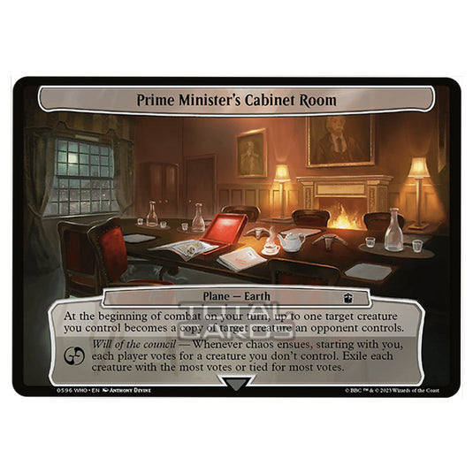 Magic The Gathering - Universes Beyond - Doctor Who - Prime Minister's Cabinet Room (Planar Card) - 0596