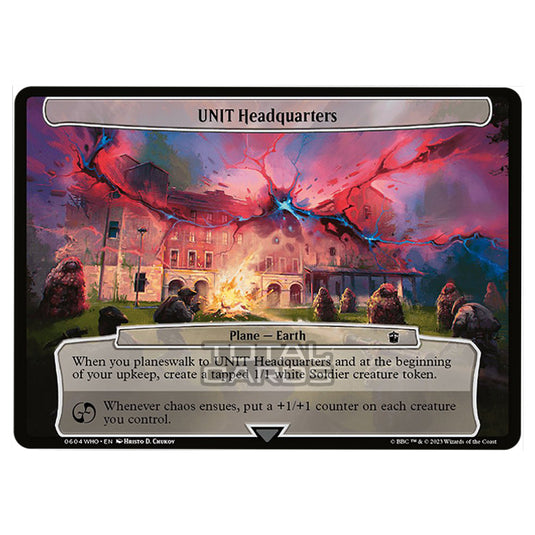 Magic The Gathering - Universes Beyond - Doctor Who - UNIT Headquarters (Planar Card) - 0604