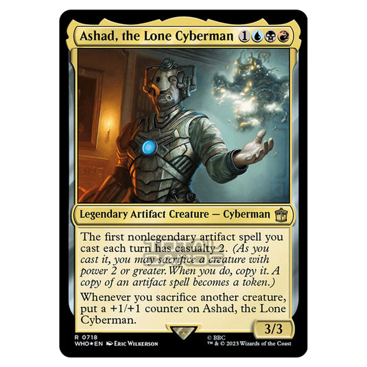 Magic The Gathering - Universes Beyond - Doctor Who - Ashad, the Lone Cyberman (Surge Foil) - 0718