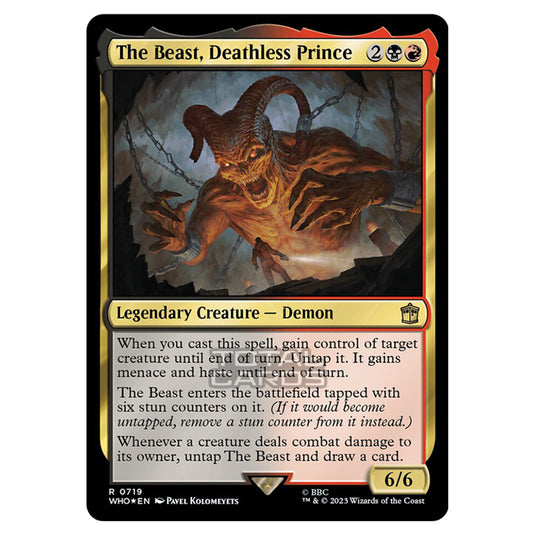 Magic The Gathering - Universes Beyond - Doctor Who - The Beast, Deathless Prince (Surge Foil) - 0719