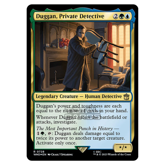 Magic The Gathering - Universes Beyond - Doctor Who - Duggan, Private Detective (Surge Foil) - 0728